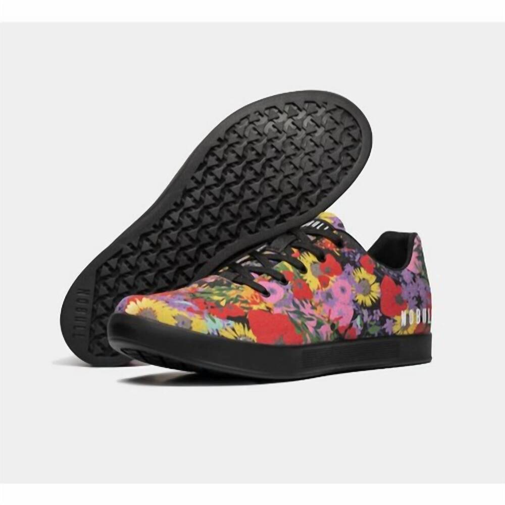 NEW NOBULL women's canvas floral trainer low sneaker in multicolor - Picture 3 of 3